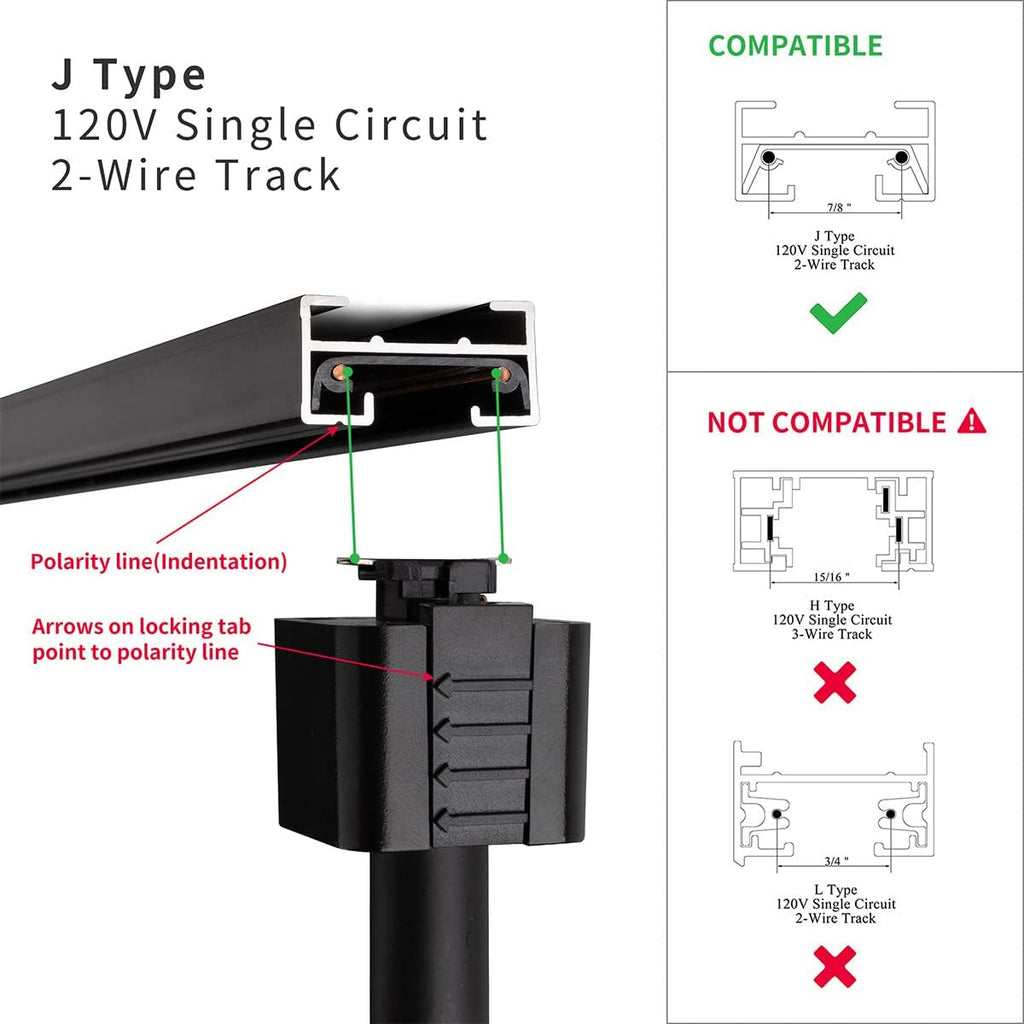 J-type track fan 120V, warehouse ventilation, suitable for small space storage and ventilation, plant rack, bedroom and bathroom, remote control speed adjustment, oscillating fan, track fan