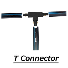 Load image into Gallery viewer, 2 - Pack each of Black/White H Track L, I (PJ0213 - I - 2P - BK) and 3 - way T (Left/Right) connectors for turn and connection in the Halo Track System