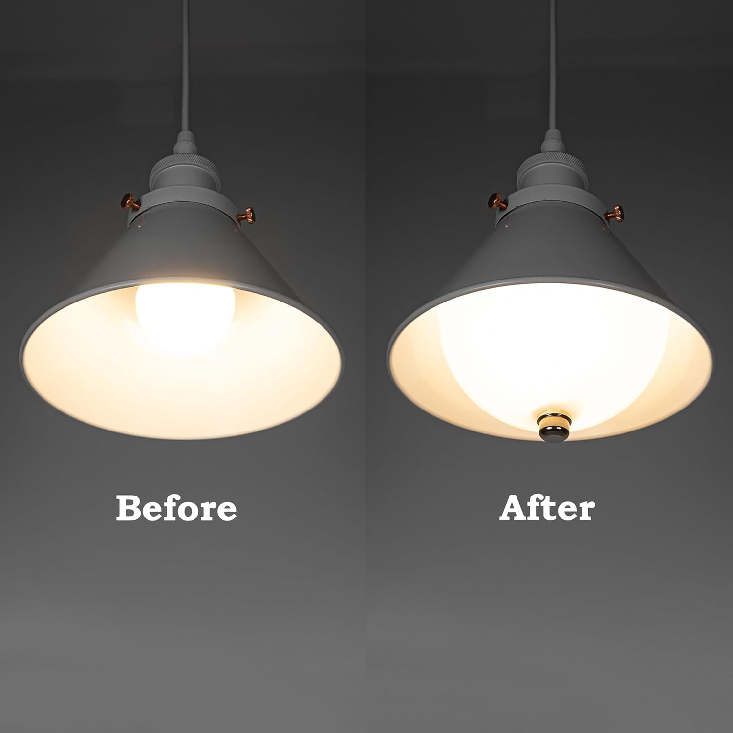 Kiven 5.1 in Round Diffuser Shade with Clip Adapter,Clear Acrylic Lamp Shade Diffusers for Pendants Light Table Lamp, Fits 6-8" Openings, Frosted White, 1 Pack