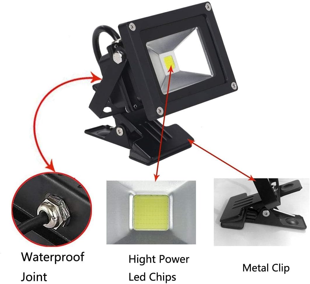 Kiven 5W IP65 Waterproof LED Clip Spotlight - For Pool, Backyard, Garage, Hallway