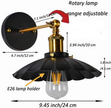 Load image into Gallery viewer, Plug in Industrial Edison Cage Antique Style Wall Sconce Lamp