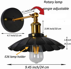 Plug in Industrial Edison Cage Antique Style Wall Sconce Lamp