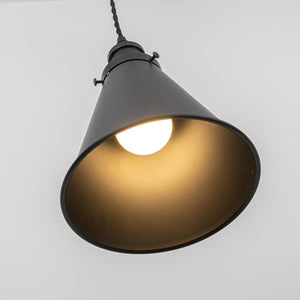 Track Lamp Black Cone Shade Remote RGB Dimmable Bulb Adjusted Cord Retro Track Lamp Warm Light