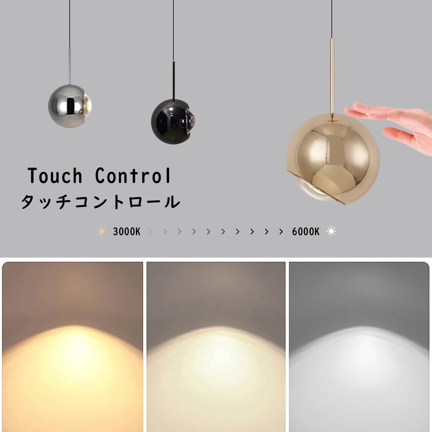 Kiven Semi Flush Mount, 10W Hanging Lamp Touch Control Gimbaled Spotlight Adjustable Height Island Light Stepless Dimming 3 Colors for Bedroom Kitchen Sink Dining Rooms Sloped Ceiling