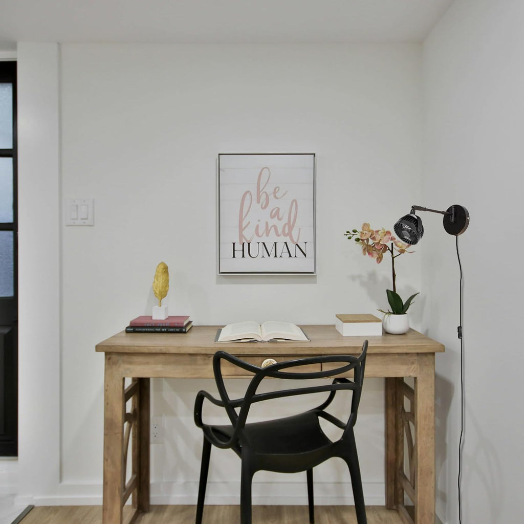 Kiven Small Wall Mount Swivel Fan with Flexible Arm, Modern Wall Mount Fans 4 Inch Wall fans with 5.9ft Plug in Cord, Vintage Ceiling Fans for Bathroom Kitchen Office