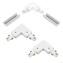 Load image into Gallery viewer, 2 - Pack each of Black/White H Track L, I (PJ0213 - I - 2P - BK) and 3 - way T (Left/Right) connectors for turn and connection in the Halo Track System