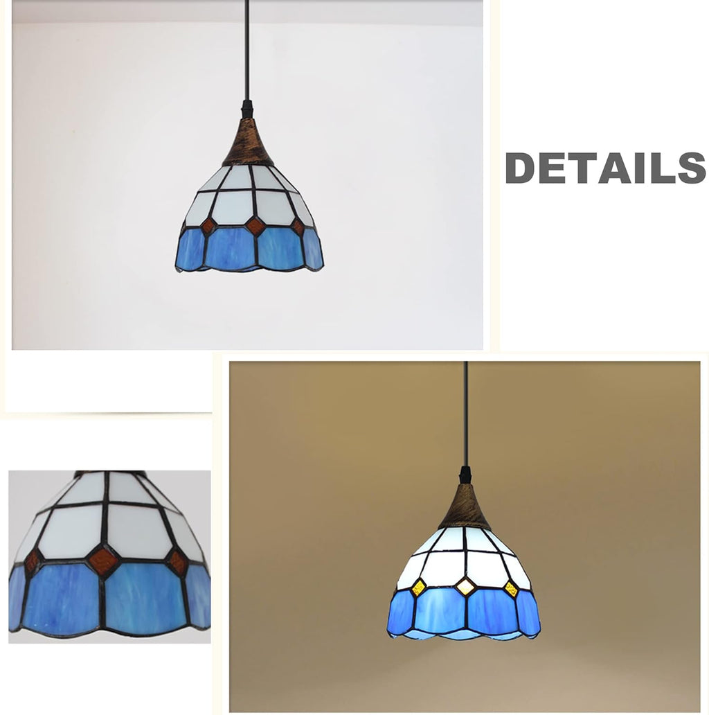 Kiven H-Type Track Lighting Light Fixture,3 Light Baroque Halo Track Pendant Light with Built-in Cable Wrapper and Glass Lampshade, Adjustable Length for Kitchen Island Shop Bedroom