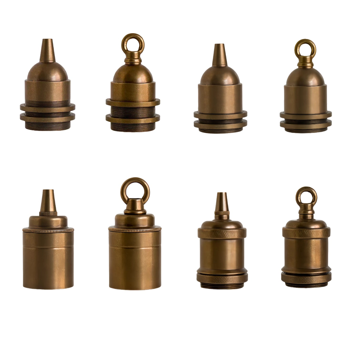 E26 Brass Light Socket Vintage Industrial Lamp Holder for DIY Lighting Projects Standard screw-in socket 2 Pack