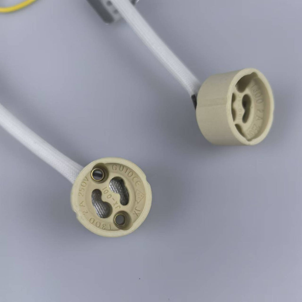 Kiven GU10 Base 3 - Position Junction Box, LED Spotlight Accessories with Ground Wire, Straight Iron Sheet Junction Box(Customizable)
