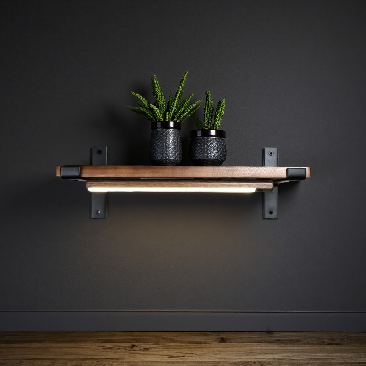 Touchless sensor light with shelf, bedside stand, and bathroom storage. No switch, gesture control