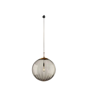 Kiven H-Type Track Light with 3.2ft Black Cord Nordic Creative Style Grey Glass Lampshade E26 Lamp Socket Track Pendant Light for Bedroom Living Room Loft Cafe Room (Bulb and Track Rail Not Included)