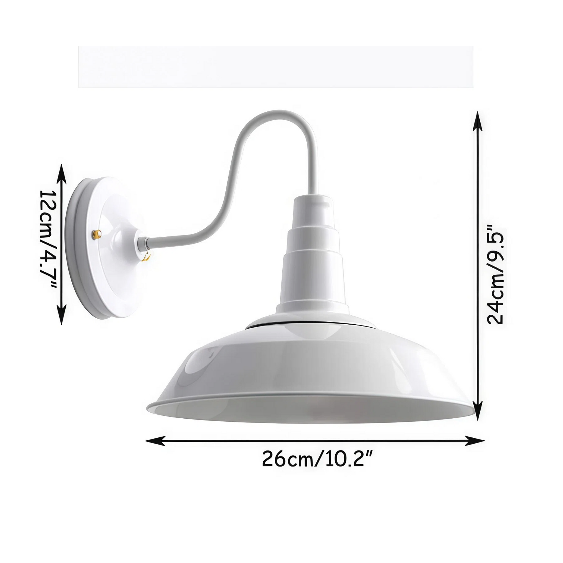 Battery Operated Wireless Wall Sconce LED Dimmable Remote White Shade