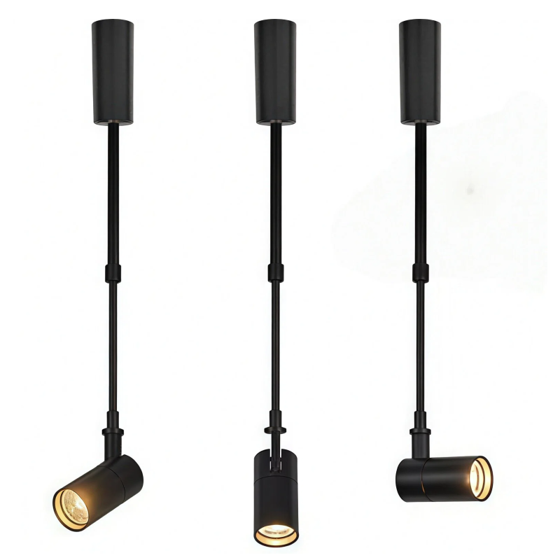 Telescopic Rod Track Spotlight Adjustable Pendant Lighting Vintage Lighting Fixture 3PCS