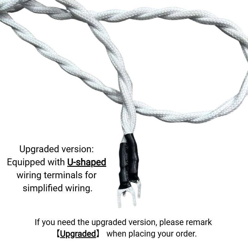 Kiven 8.2ft Twisted Rayon Cloth Covered Cord Set with Dimmer Switch Installed,White