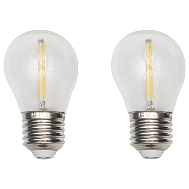 Kiven LED Bulb 2W DC3.7V - E26 Base - 2700K Warm White for Solar Battery Systems - 2 pcs