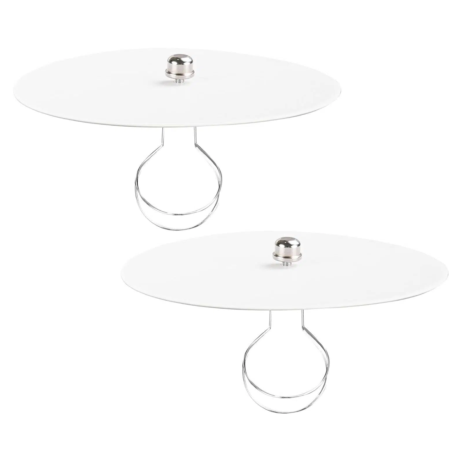 9.8 inch Round Diffuser Acrylic Shade with Clip Adapter Pendants Light Frosted White 2 Packs