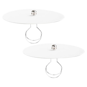 9.8 inch Round Diffuser Acrylic Shade with Clip Adapter Pendants Light Frosted White 2 Packs