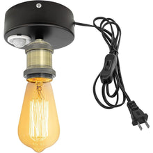 Load image into Gallery viewer, Motion Activated Ceiling Light Plug-in Industrial Lights Adjusted Delay Time for Bathroom Hallway