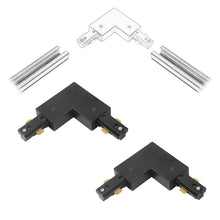 Load image into Gallery viewer, 2 - Pack each of Black/White H Track L, I (PJ0213 - I - 2P - BK) and 3 - way T (Left/Right) connectors for turn and connection in the Halo Track System