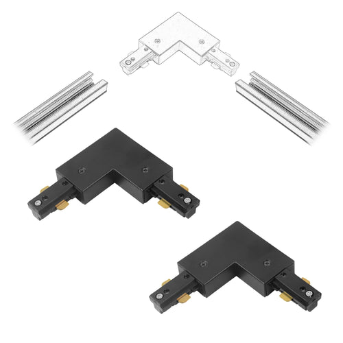 2 - Pack each of Black/White H Track L, I (PJ0213 - I - 2P - BK) and 3 - way T (Left/Right) connectors for turn and connection in the Halo Track System