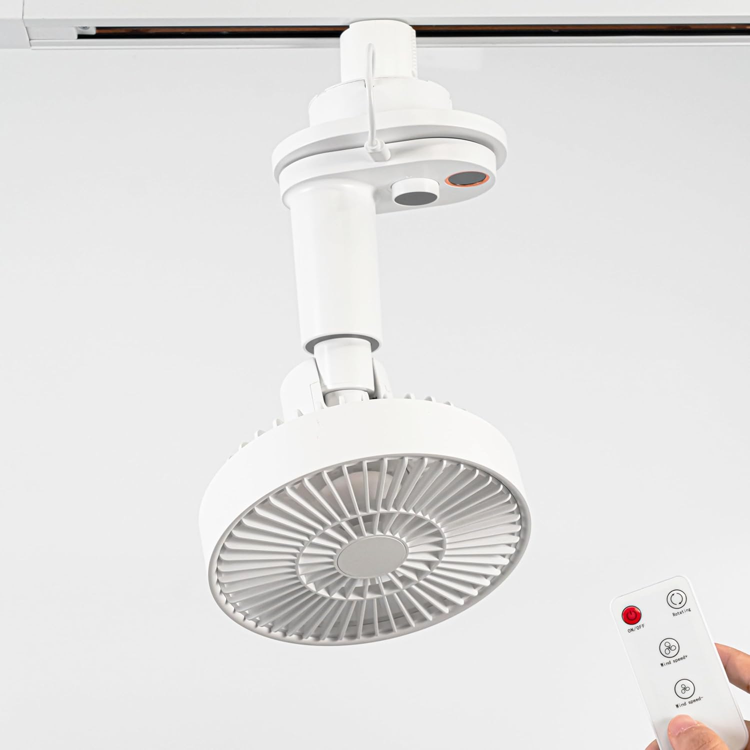 H-type track fan, warehouse ventilation, suitable for small space storage and ventilation, plant rack, bedroom and bathroom, remote control speed adjustment, oscillating fan, track fan
