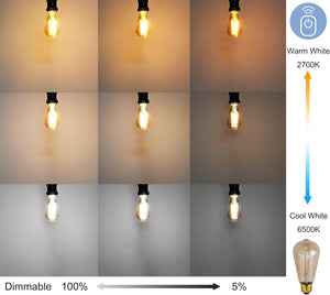 Kiven Desk Lamp: Adjustable warm to cool white light & dimmable settings (2700K-6500K), a feature of the clip-on lamp.