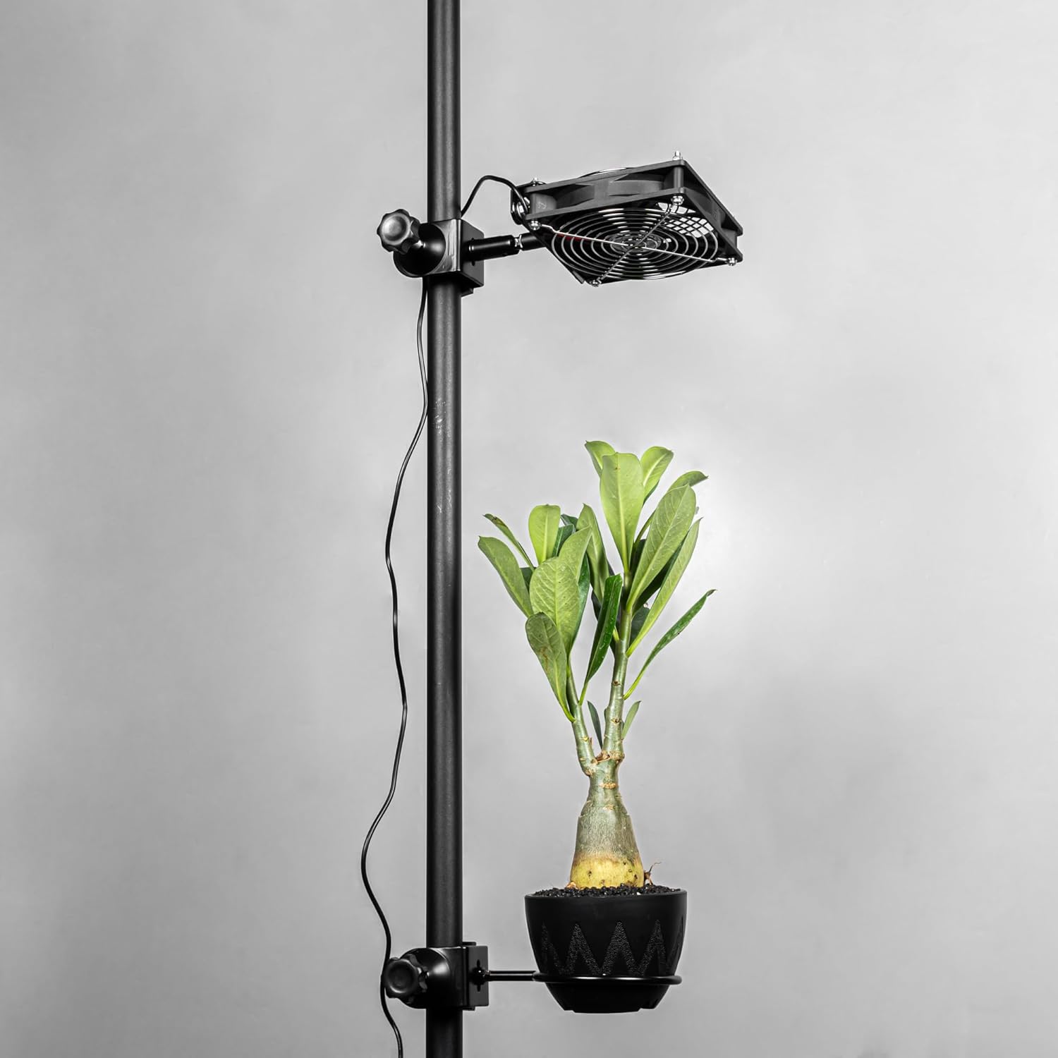 Kiven Plant Growth Blower, Plant Circulator, Clip - on Type, Suitable for Rod - Shaped and Other Longitudinal Items, with USB Cable, for Warehouse Use, Foliage Plants, Prevents Root Rot, Air Circulation, Black Body