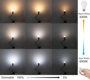 Kiven dimmable LED headboard reading light, adjustable warm to cool white light output, controlled by remote.