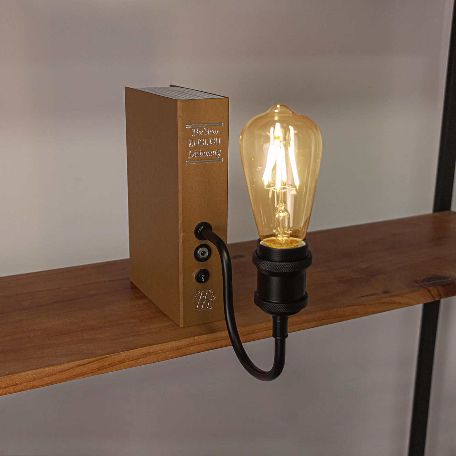 Kiven Cordless Table Lamp, 1-Light Rechargeable Bookshelf Lamp, Modern Decorative Bookend, Cordless Lamp for Office Home Decor Bedside Bookshelf