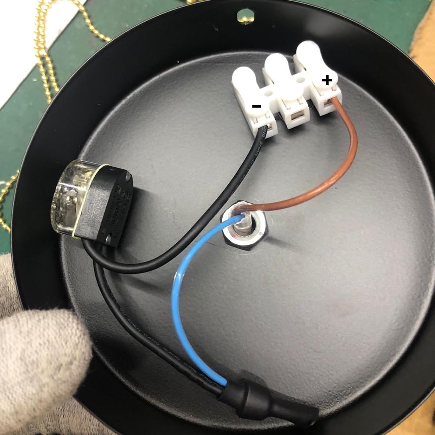 12V Boho Rattan RV Ceiling Light with Pull Chain Switch, Hand-Woven Wicker Dome Flush Mount Camper Lighting (Bulb Included)