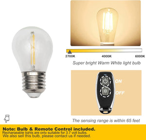 Kiven bookshelf lamp: includes warm white bulb & remote with ON/OFF & brightness control within 65 feet.