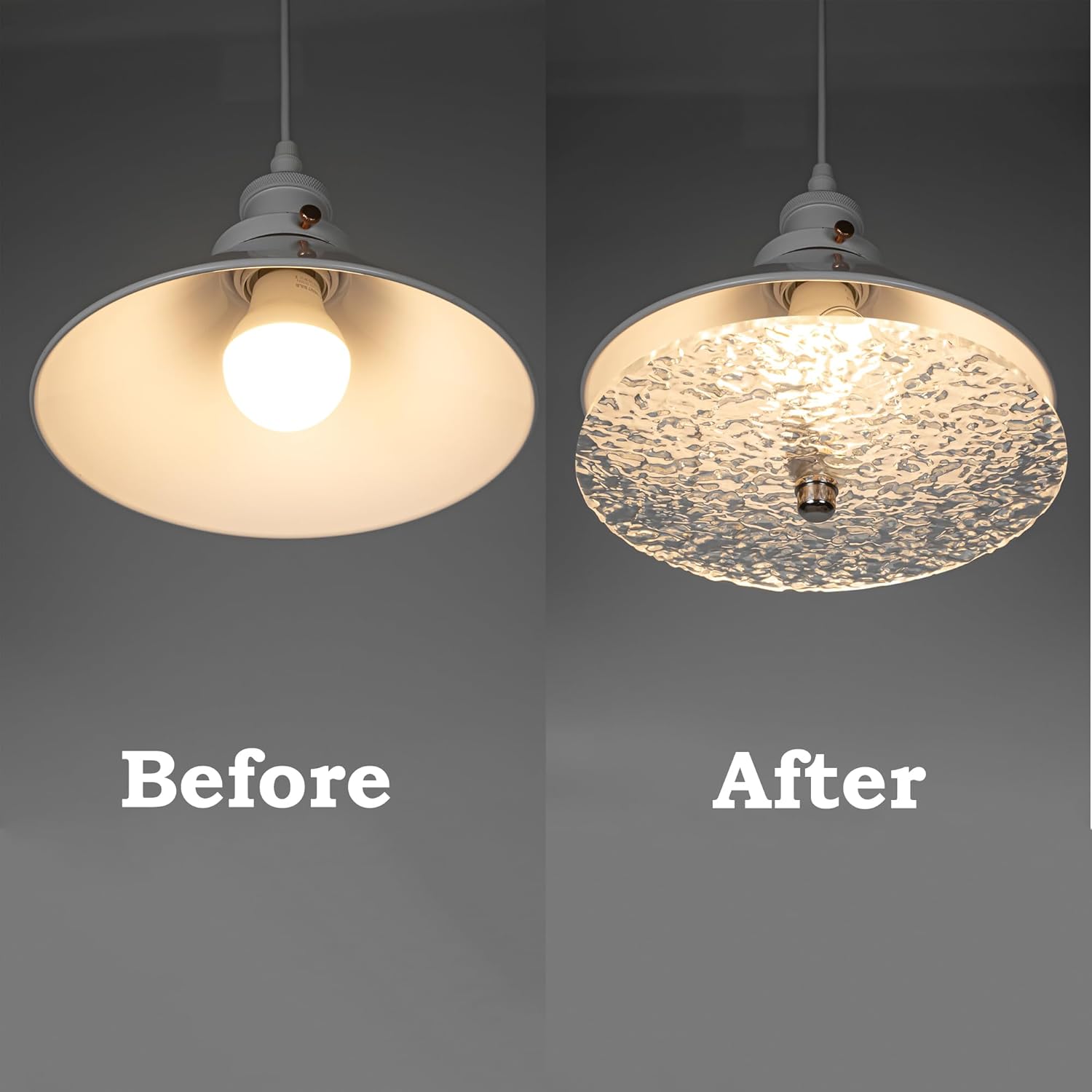 Kiven 5.9 in Round Diffuser Shade with Clip Adapter,Clear Acrylic Lamp Shade Diffusers for Pendants Light Table Lamp, Fits 6-8" Openings, 1 Pack