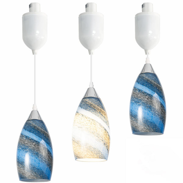 Kiven H-Type Track Lighting Pendants Adjustable Height,Modern h Track Pendant Lights with Grey Marble Glass Lampsade,Decorative Track Lighting Fixture for Kitchen Island Hallway, 3-Light