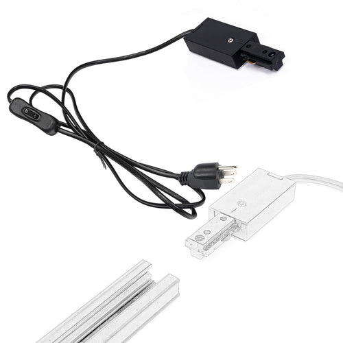 2 - pack of black Halo Track System live end power w/ smart timer (5.9ft UL), 2 19.4