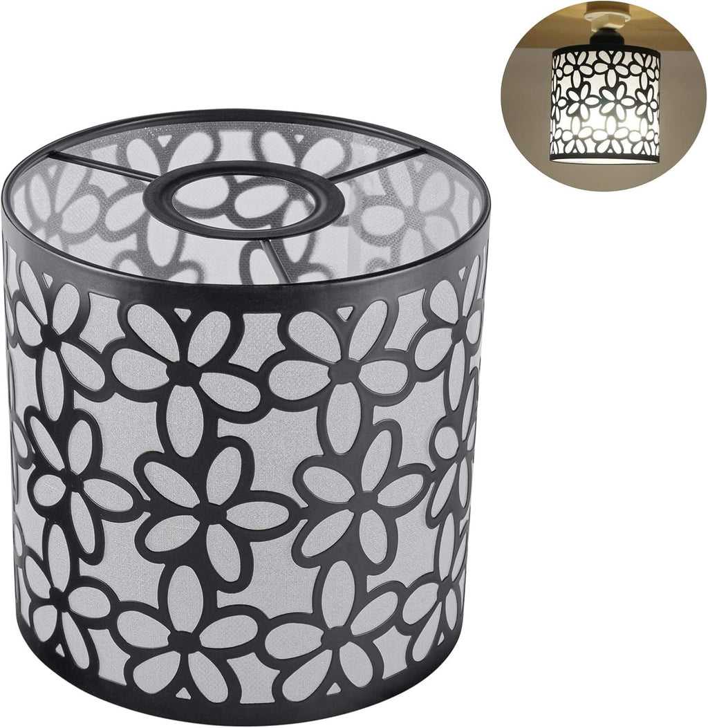 Cute Flower Petal Replacement Lamp Shade Black, 5.51" Diameter, Single Light, DIY Pendant Shade
