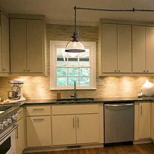 1-Light Plug in Clear Glass Pendant Light, Black