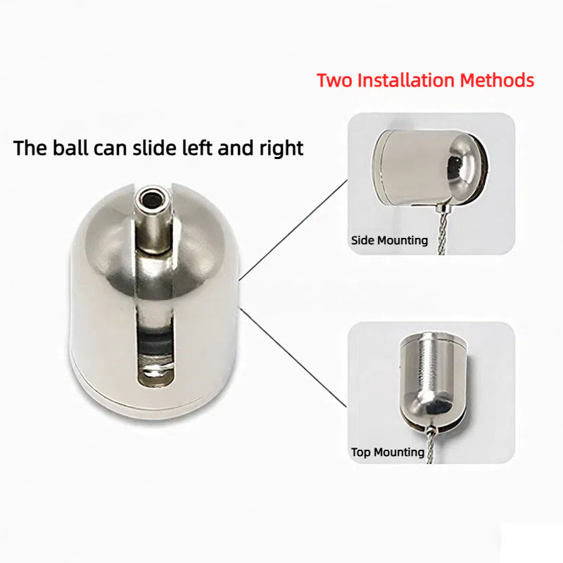 Kiven Retractable Stainless Steel Wire Rope Locking Device, Adjustable Ceiling Chandelier Hanging Wire, Ceiling Buckle Lighting Accessory - Customizable