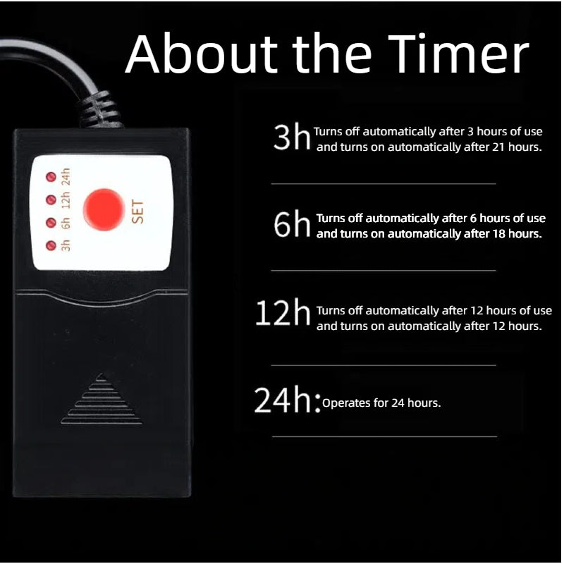 Kiven LED Clip Light with Timer Outlet, Auto On/Off, Waterproof/Rainproof, 10W (60W Equivalent), 9.8ft Cord, for Outdoor Stalls, Signs, Garden, Stairs