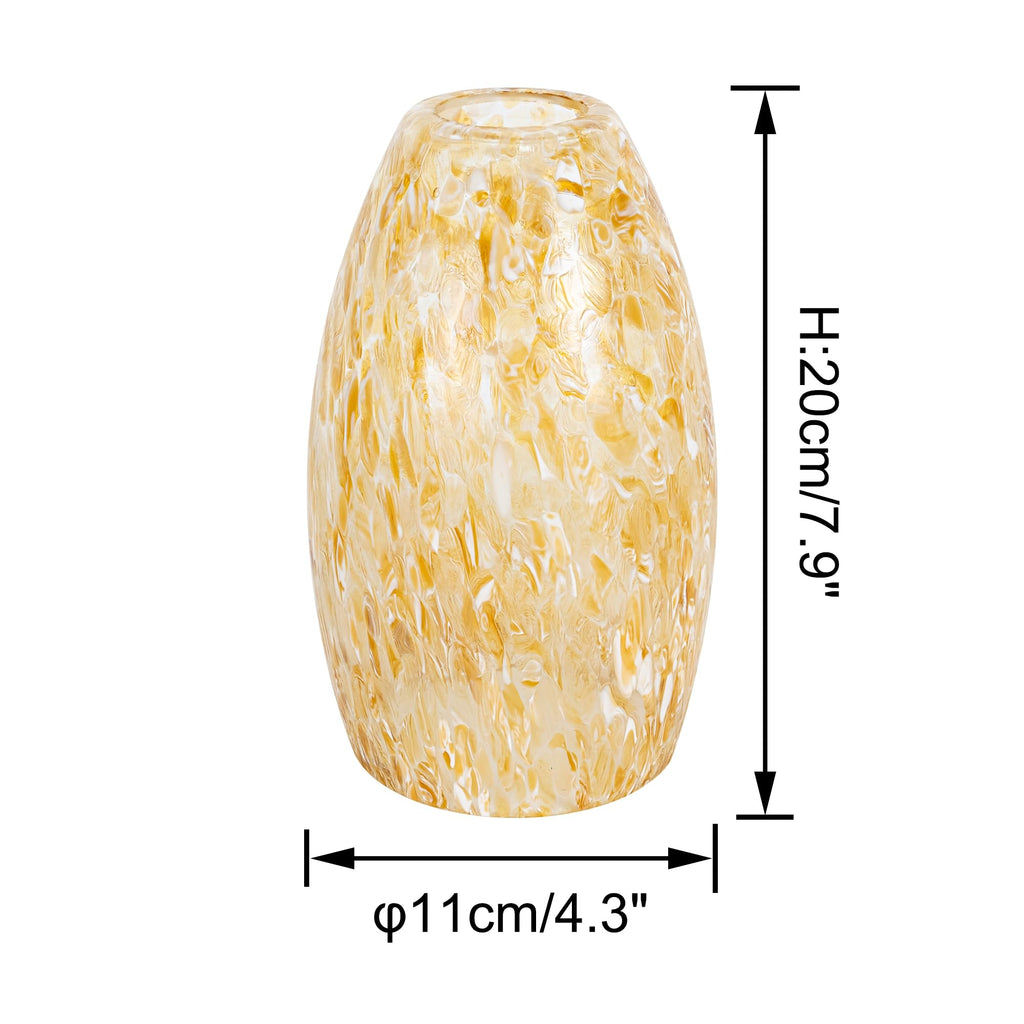 Kiven Glass Pendant Lamp Shade, φ 4.7"*H 8" Art Glass Lamp Covers, 1-Pack Oval Light Shade Replacement for Light Fixtures Replacement Pendant Light Ceiling Light DZ0506