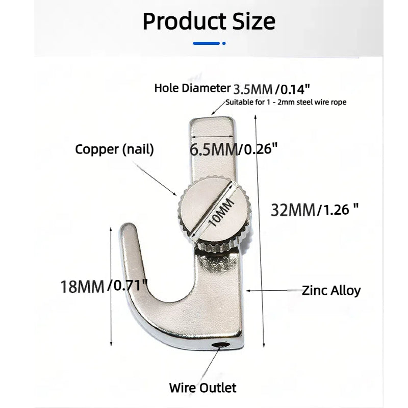 Kiven Track Picture Hanger Wire Rope Self-Locking Tensioner, Mirror Hanging Wire, Adjustable Movable Hanger Pulley Guide Rail Groove Accessories(Customizable)