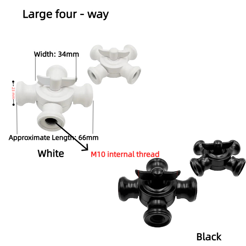 Kiven Floor Lamp Zinc Alloy Fittings: Double - Way/Three - Way/Four - Way Adapter, Angle - Adjustable Universal Joint, Swing Arm Lamp & Desk Lamp Universal Head