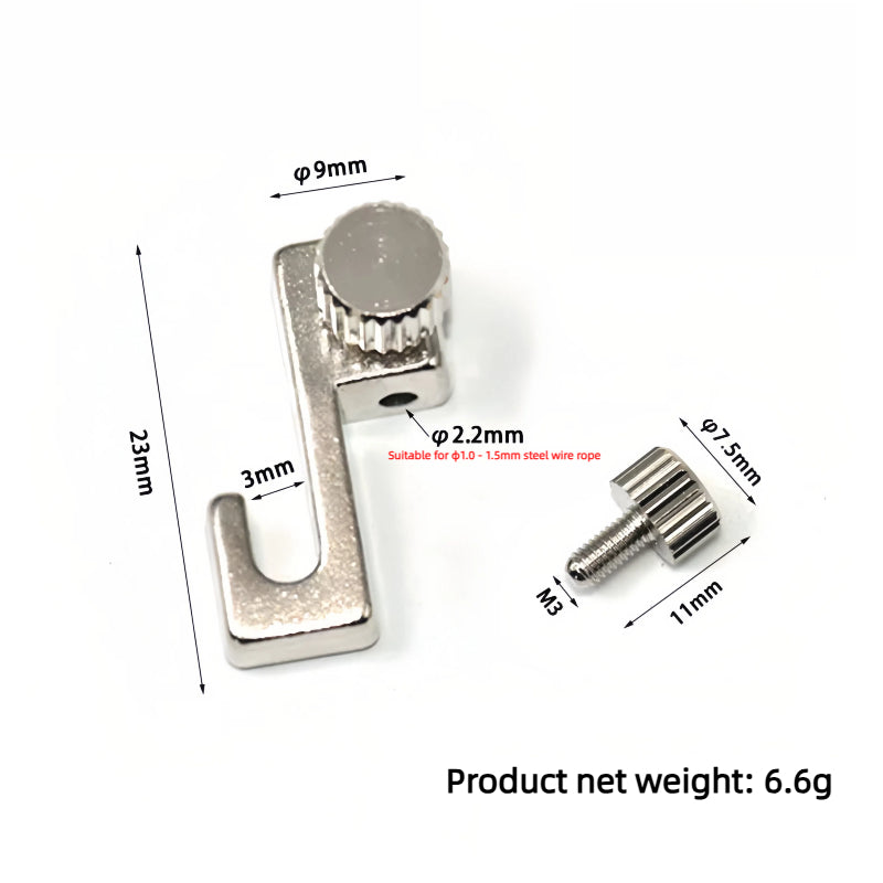 Kiven Special Track Hook Locking Device, Adjustable Stainless Steel Wire Rope, Movable Hanging for Paintings, Picture Frames, Lamps and Lanterns Accessories