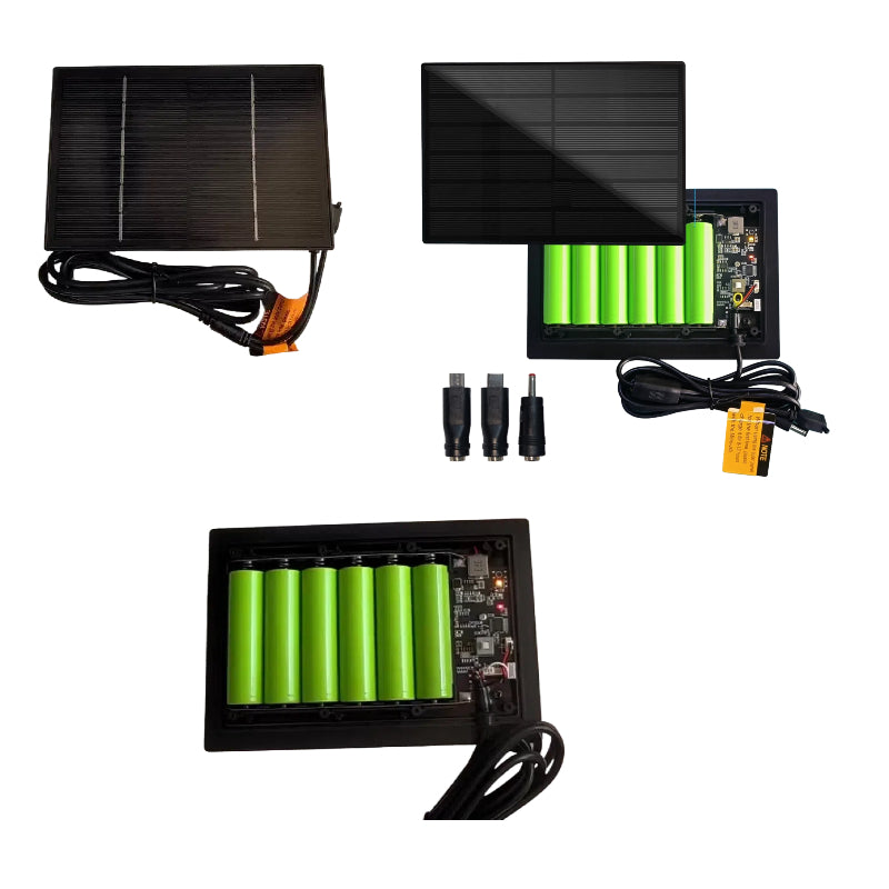 Kiven 4W Mini Solar Panel with Built-in 18650 Battery, 5V Output for Low Power Camera, Outdoor Monitoring