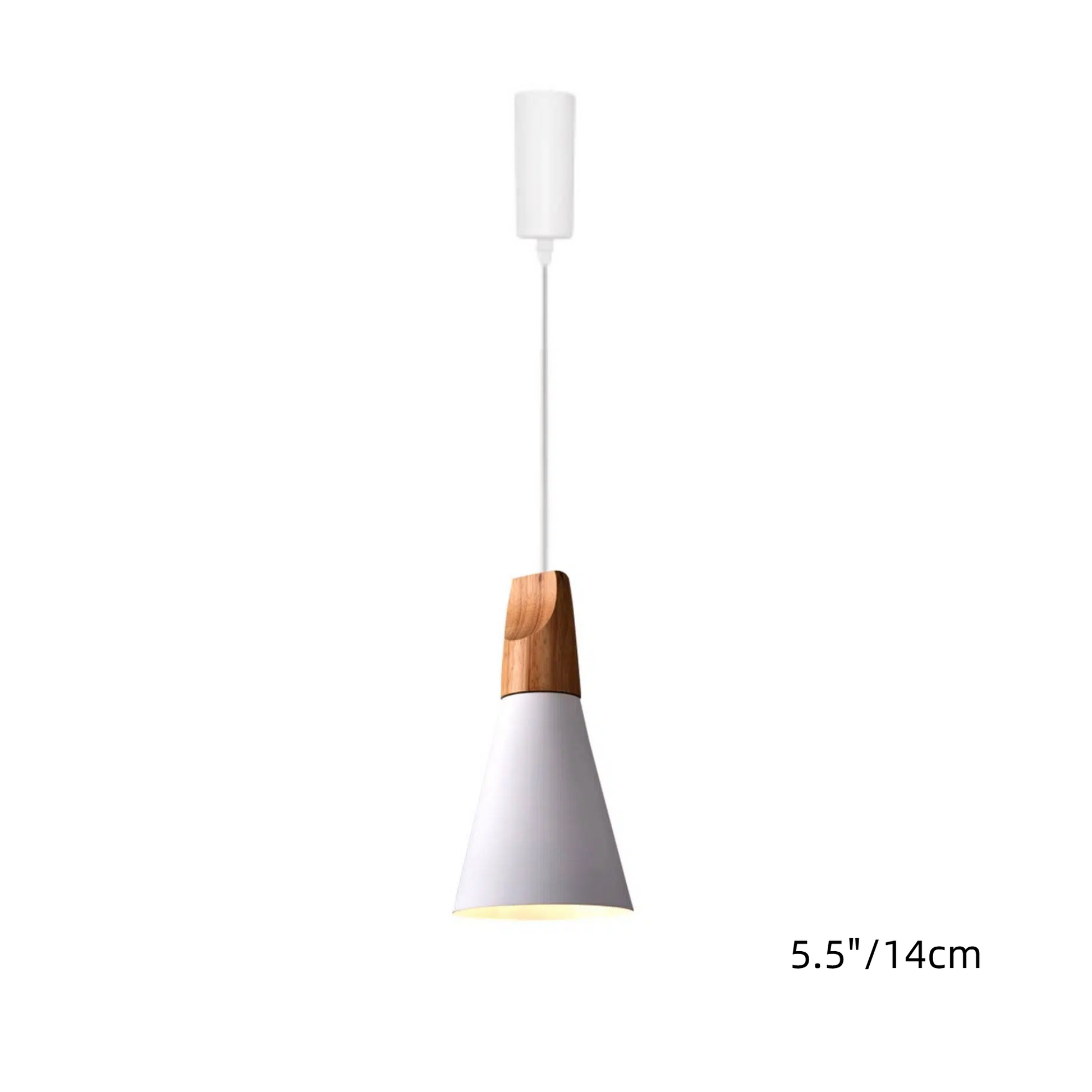 H-Type Track Pendant Lighting White Scandinavian Style Pendant Lights for Kitchen, Dining Room, Bedroom Modern Wood and Aluminum Light(Bulb & Track Rail NOT included)