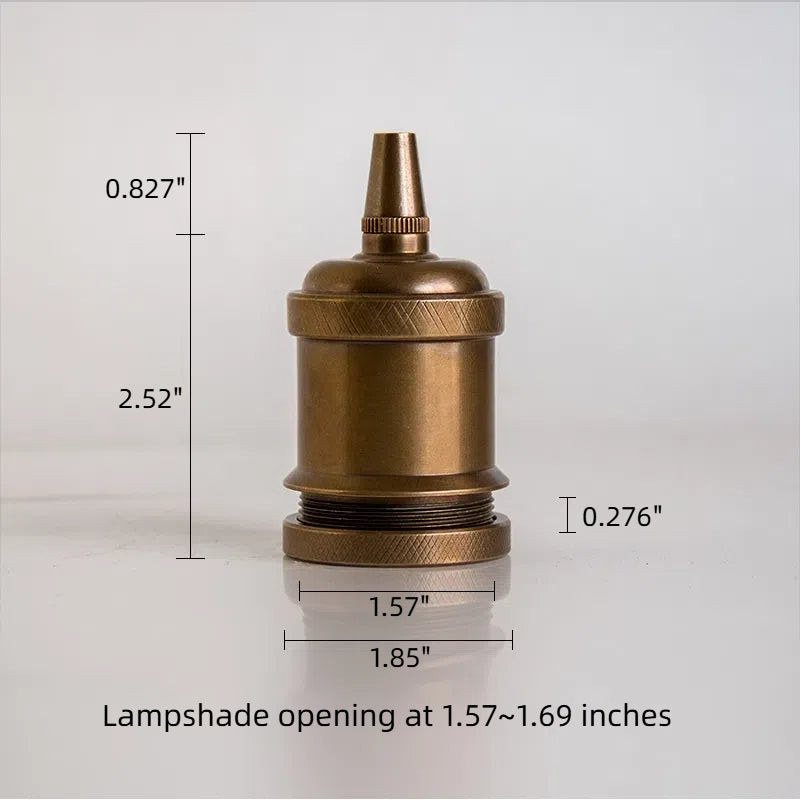 E26 Brass Light Socket Vintage Industrial Lamp Holder for DIY Lighting Projects Standard screw-in socket 2 Pack