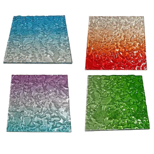 Custom Gradient Plexiglass Panels with Water - Ripple, Stone - Pattern & Iridescent Stripes: For Lamp DIY Projects