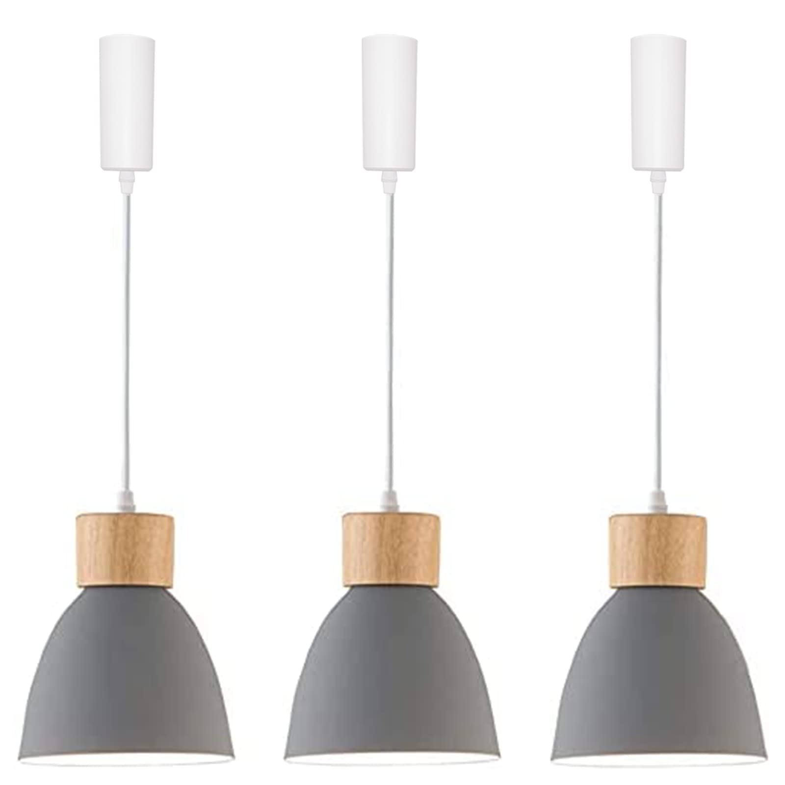 Kiven 3-Lights H-Type Track Pendant Lights, Dimmable Track Mount Pendant Lighting Fixtures White/Blue Macaron Aluminum Shade Adjustable Height