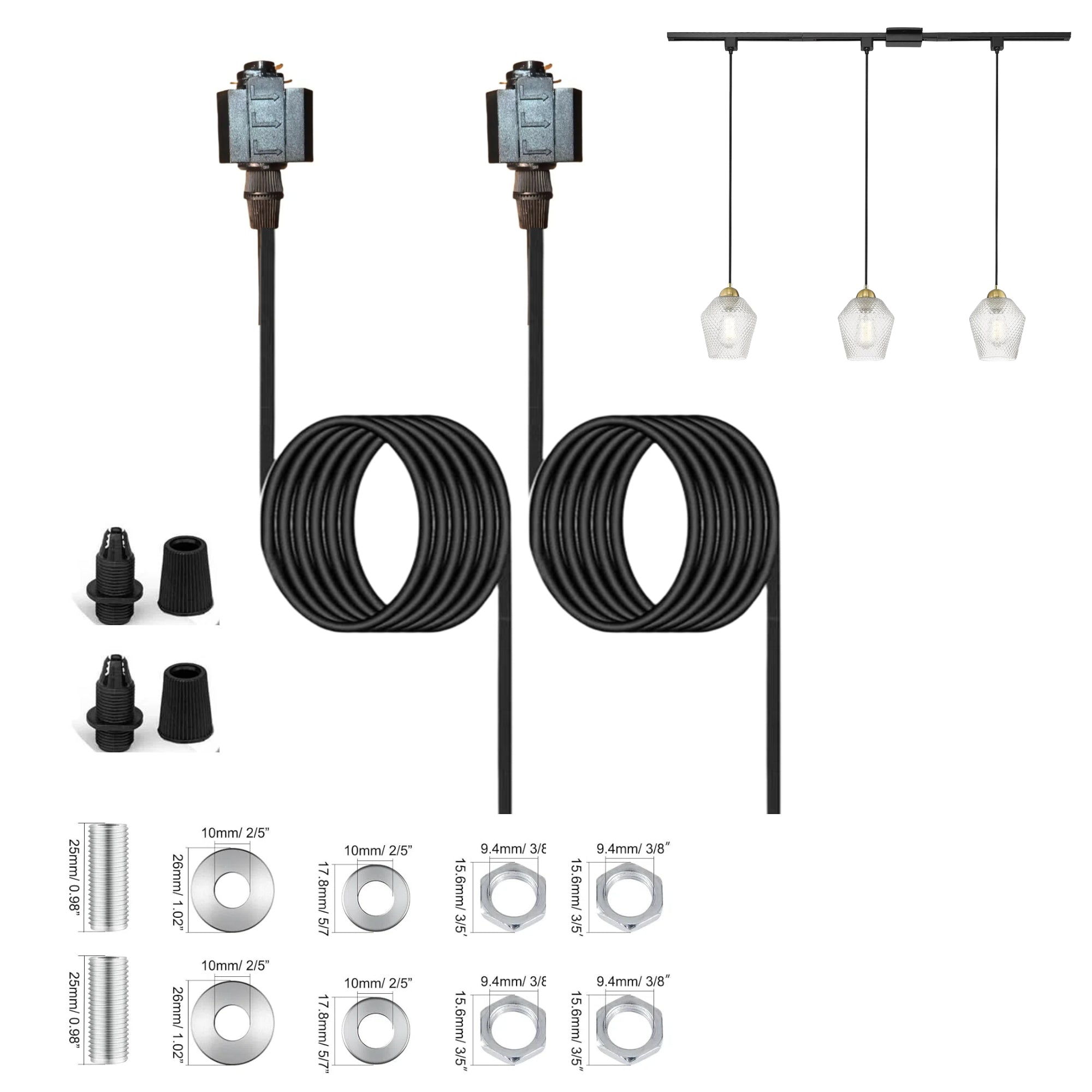 Hat Track Wire H-Track Connectors | Pre-Wired for DIY Lighting – KivenLighting