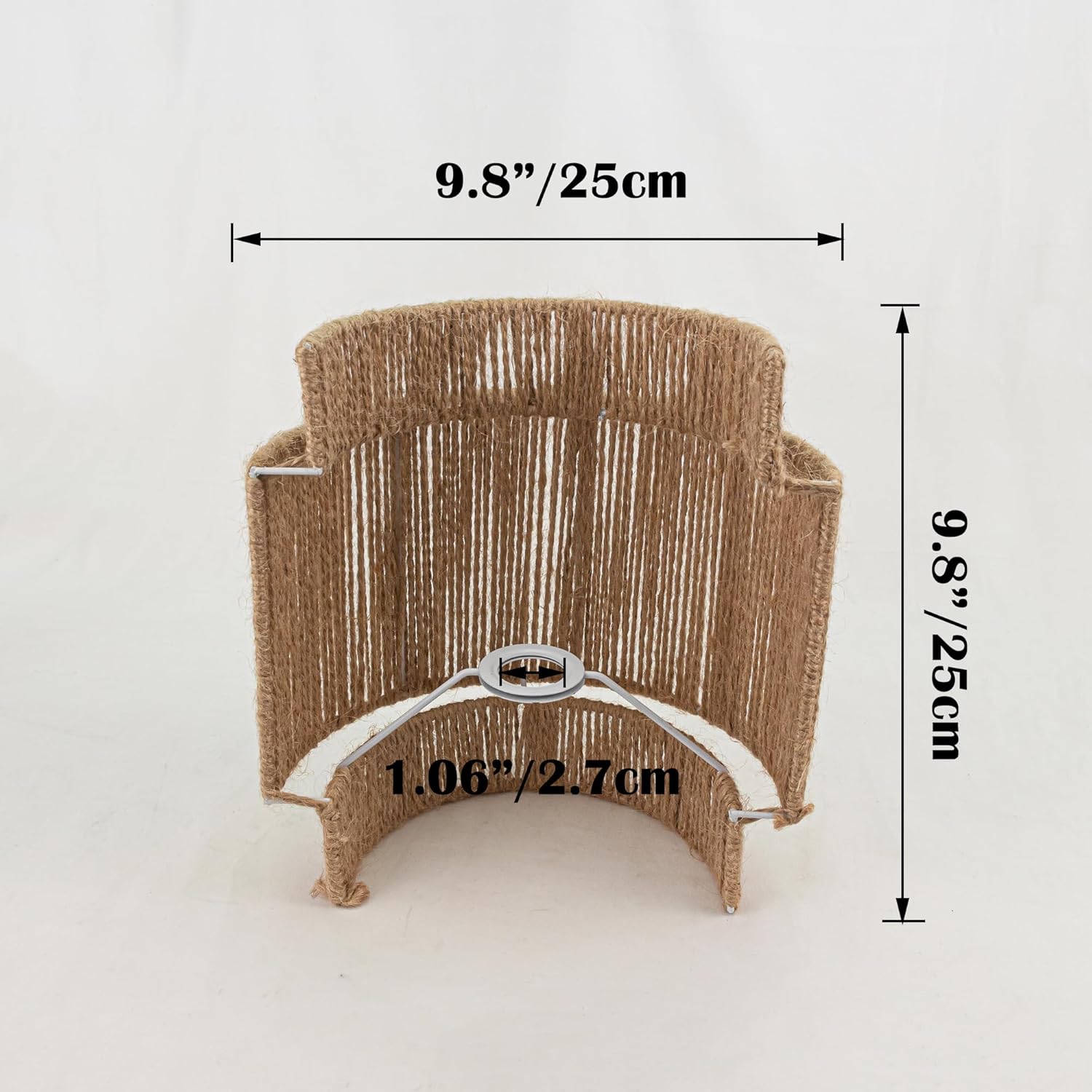 Kiven Half Lampshade, Weave Half Lampshade, Replacement Lampshade for Wall Sconce Table Lamp