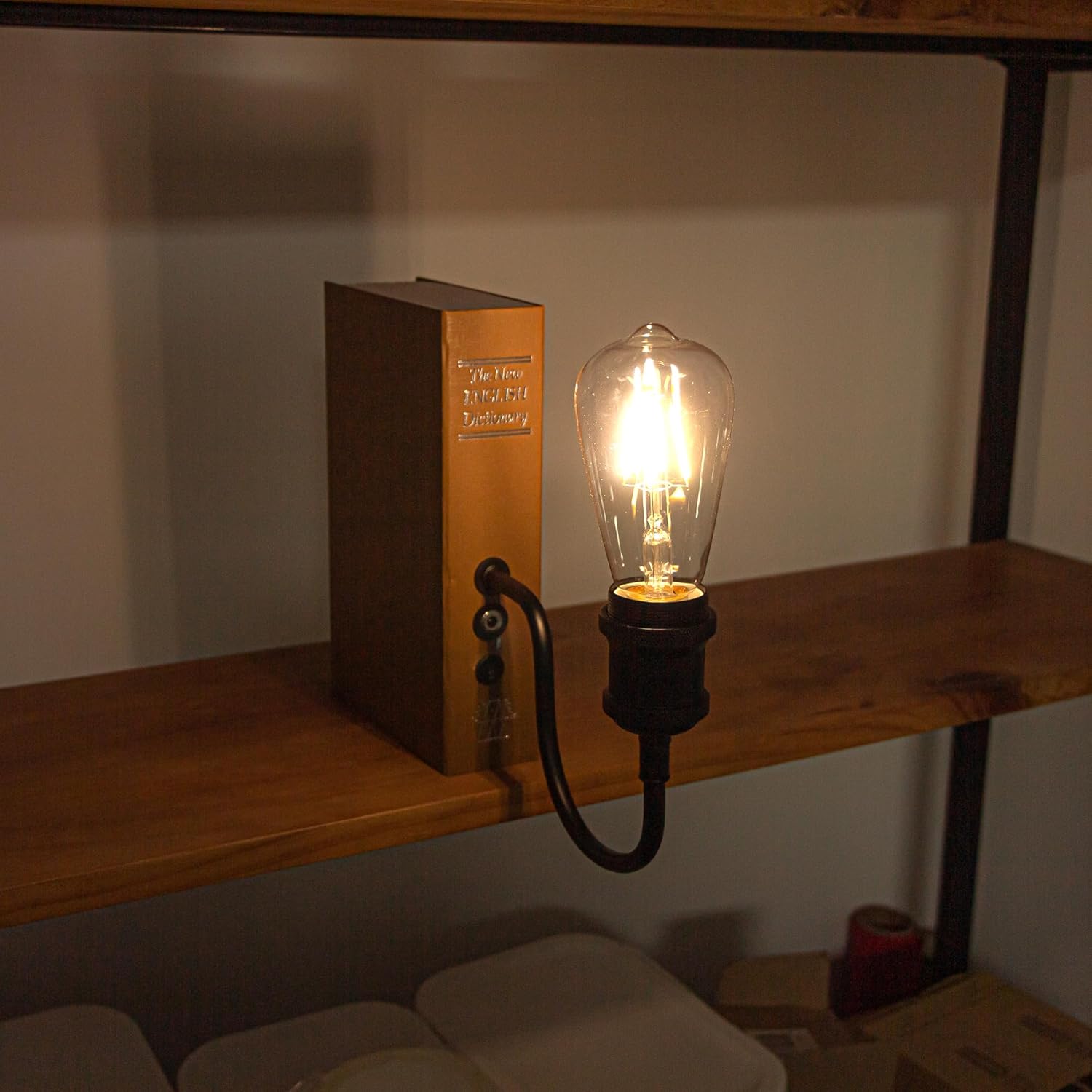Kiven Cordless Table Lamp, 1-Light Rechargeable Bookshelf Lamp, Modern Decorative Bookend, Cordless Lamp for Office Home Decor Bedside Bookshelf